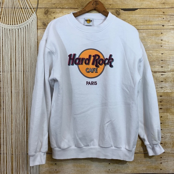 Vintage Sweaters - Vintage Hard Rock Cafe Paris  Crewneck